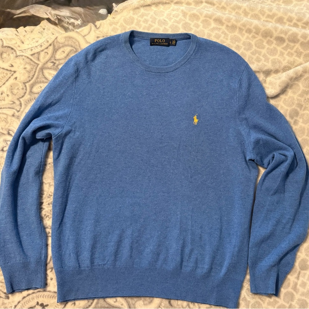 Vintage Polo Ralph Lauren Lambs Wool Crewneck Sweater Men's Large